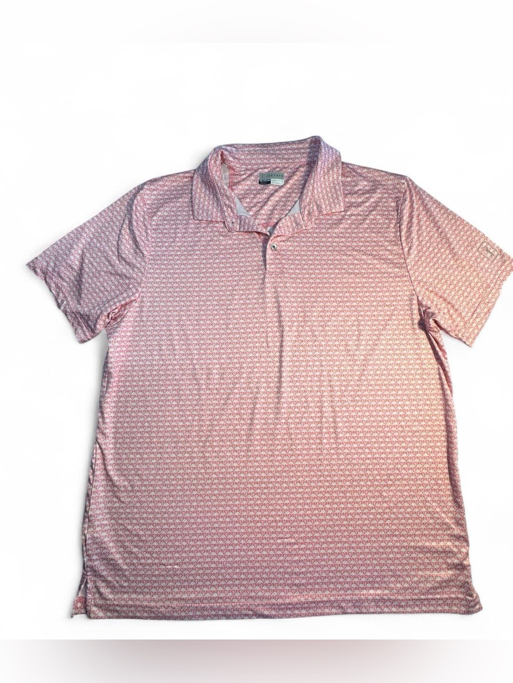 PGA TOUR ProSeries Flamingo Print Polo Shirt Men's XXL Athletic Fit Golf
